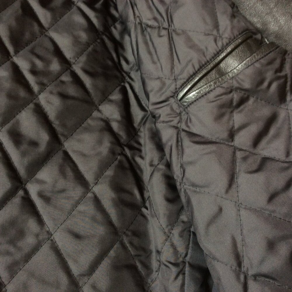 Vintage Wilsons Leather Black Asymmetrical Zip Moto Biker Jacket Size 42-Large - Picture 12 of 14